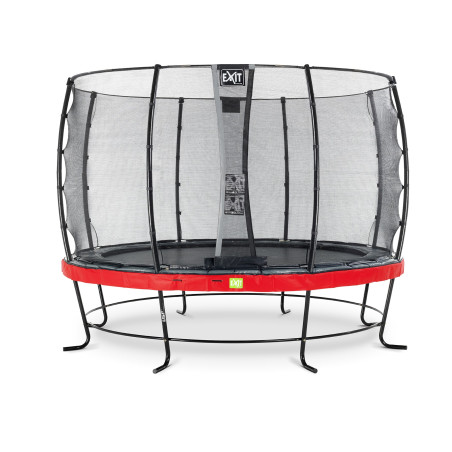 EXIT Trampoline Elegant ø366cm avec filet de sécurité Economy - rouge