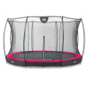 EXIT Trampoline Silhouette inground ø427cm avec filet de sécurité - rose