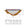 EXIT Trampoline Silhouette inground ø427cm avec filet de sécurité - rose