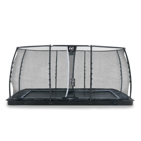 EXIT Dynamic trampoline enterré au niveau du sol 275x458cm avec filet de sécurité - noir