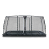 EXIT Dynamic trampoline enterré au niveau du sol 275x458cm avec filet de sécurité - noir