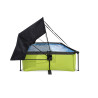 EXIT Piscine Lime 220x150x65cm avec voile d'ombrage et pompe filtrante - verte
