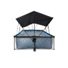 EXIT Piscine Stone 220x150x65cm avec voile d'ombrage et pompe filtrante - grise