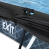 EXIT Piscine Stone 220x150x65cm avec voile d'ombrage et pompe filtrante - grise