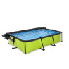 EXIT Piscine couverte Lime 300x200x65cm avec voile d'ombrage et pompe filtrante - vert