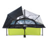 EXIT Piscine couverte Lime 300x200x65cm avec voile d'ombrage et pompe filtrante - vert