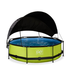 EXIT Piscine Lime ø300x76cm avec voile d'ombrage et pompe filtrante - vert