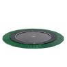 EXIT Dynamic trampoline enterré au niveau du sol ø427cm avec dalles de sécurité Freezone - noir