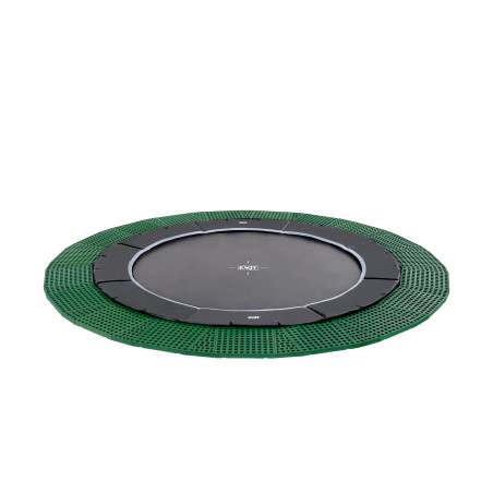 EXIT Dynamic trampoline enterré au niveau du sol ø305cm avec dalles de sécurité Freezone - noir