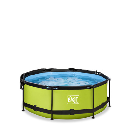 EXIT Piscine Lime ø244x76cm avec voile d'ombrage et pompe filtrante - vert