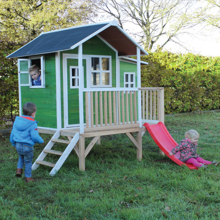 EXIT Loft 350 cabane de jeu en bois - vert