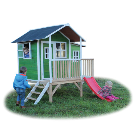 EXIT Loft 350 cabane de jeu en bois - vert