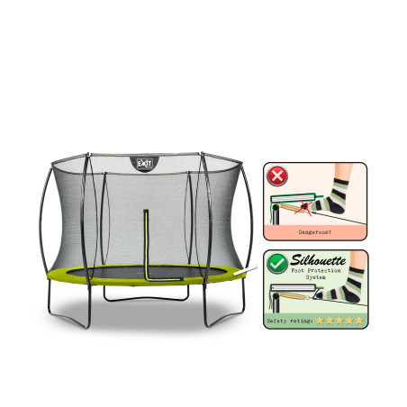 EXIT Trampoline Silhouette ø244cm - vert