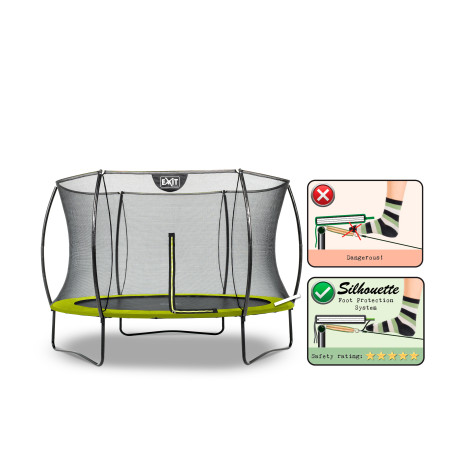 EXIT Trampoline Silhouette ø305cm - vert