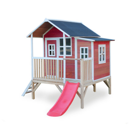 EXIT Loft 350 cabane de jeu en bois - rouge