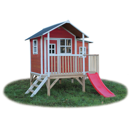 EXIT Loft 350 cabane de jeu en bois - rouge