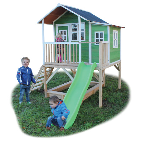 EXIT Loft 550 cabane de jeu en bois - vert