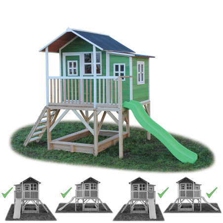 EXIT Loft 550 cabane de jeu en bois - vert