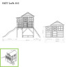 EXIT Loft 550 cabane de jeu en bois - rouge