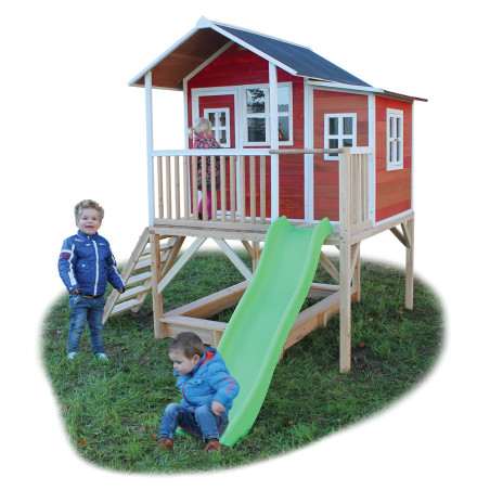 EXIT Loft 550 cabane de jeu en bois - rouge