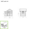 EXIT Loft 150 cabane de jeu en bois - rouge