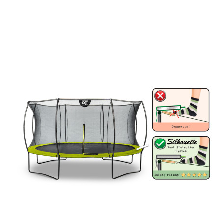 EXIT Trampoline Silhouette ø427cm - vert
