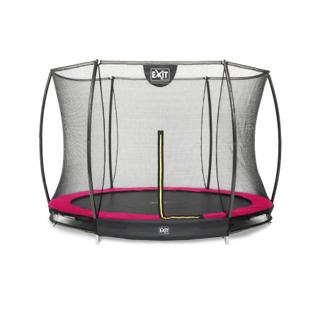 EXIT Trampoline Silhouette inground ø244cm avec filet de sécurité - rose