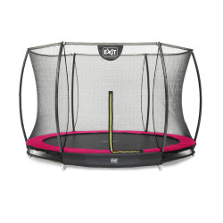 EXIT Trampoline Silhouette inground ø305cm avec filet de sécurité - rose