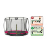 EXIT Trampoline Silhouette inground ø305cm avec filet de sécurité - rose