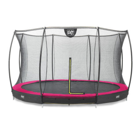 EXIT Trampoline Silhouette inground ø366cm avec filet de sécurité - rose