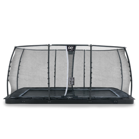 EXIT Dynamic trampoline enterré au niveau du sol 305x519cm avec filet de sécurité - noir