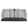 EXIT Dynamic trampoline enterré au niveau du sol 305x519cm avec filet de sécurité - noir
