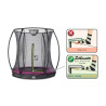 EXIT Trampoline Silhouette inground ø183cm avec filet de sécurité - rose