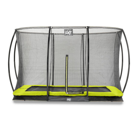 EXIT Trampoline Silhouette inground 244x366cm avec filet de sécurité - vert