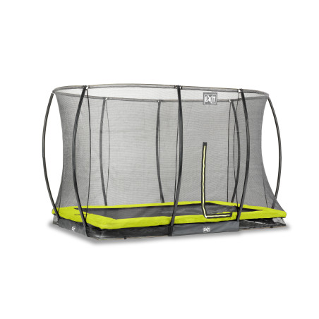 EXIT Trampoline Silhouette inground 244x366cm avec filet de sécurité - vert
