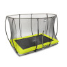 EXIT Trampoline Silhouette inground 244x366cm avec filet de sécurité - vert