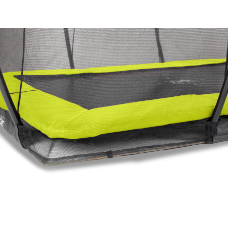 EXIT Trampoline Silhouette inground 244x366cm avec filet de sécurité - vert