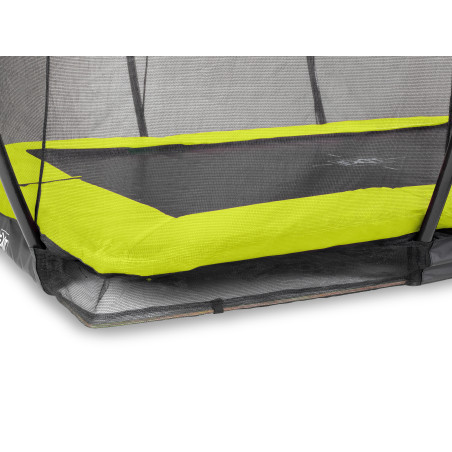 EXIT Trampoline Silhouette inground 214x305cm avec filet de sécurité - vert