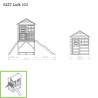 EXIT Loft 500 cabane de jeu en bois - rouge