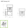 EXIT Crooky 500 cabane de jeu en bois - gris-beige