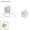 EXIT Crooky 500 cabane de jeu en bois - gris-beige