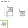 EXIT Crooky 550 cabane de jeu en bois - gris-beige
