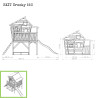 EXIT Crooky 550 cabane de jeu en bois - gris-beige