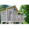 EXIT Crooky 550 cabane de jeu en bois - gris-beige