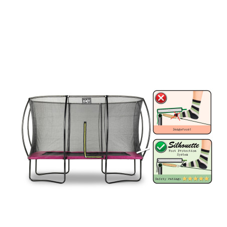 EXIT Trampoline Silhouette 244x366cm - rose