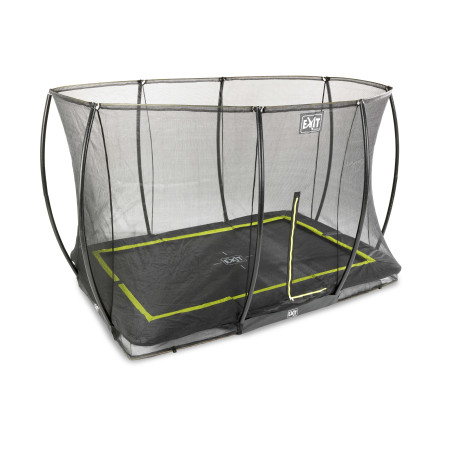EXIT Trampoline Silhouette inground 244x366cm avec filet de sécurité - noir