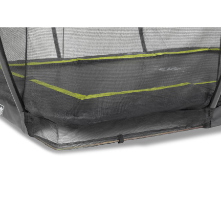 EXIT Trampoline Silhouette inground 244x366cm avec filet de sécurité - noir