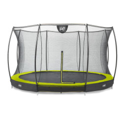 EXIT Trampoline Silhouette inground ø366cm avec filet de sécurité - vert