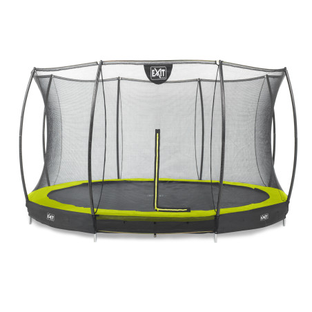EXIT Trampoline Silhouette inground ø366cm avec filet de sécurité - vert