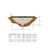 EXIT Trampoline Silhouette inground ø427cm avec filet de sécurité - vert